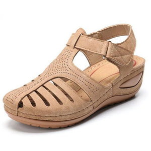 Woman Summer Arch Support Orthopedic Leather Vintage Sandals