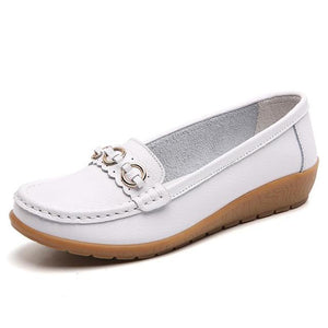 Genuine Leather Womens Soft Casual Shoes