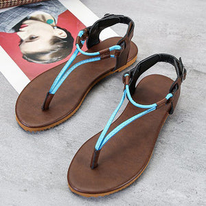 Women Hasp Flip Flops Flat Sandals