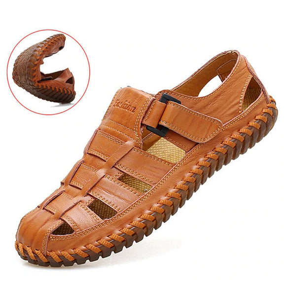 Genuine Leather Non-slip Soft Bottom Mens Sandals