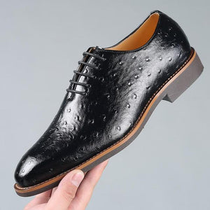 Vintage British Style Men Leather Formal Dress Shoes
